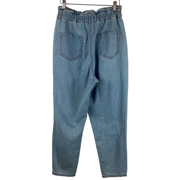 Entro The Dani‎ Elastic Waist Light Wash High-Waisted Jeans Small Relaxed Denim - Picture 7 of 8